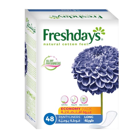 Freshdays Daily Pantyliner - Long - 48 Pads