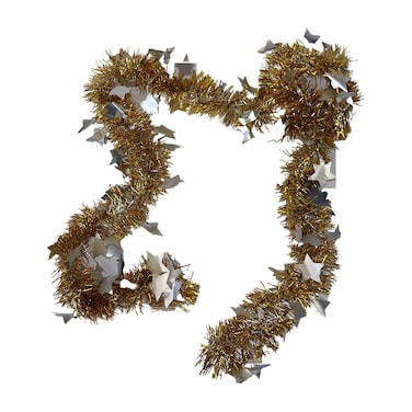 لايف بلاي زينة الحفلات والكريسماس - 9 سم × 2 متر - أصفر / فضي