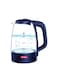 Fresh Electric Glass Water Kettle Blue 1.7L 2200W EGK17000