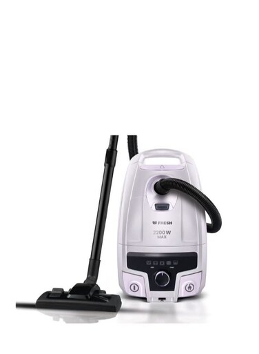 Fresh Max Canister Vacuum Cleaner with Attachments, 2200W - Silver