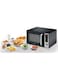 KENWOOD Microwave Oven With Grill, Digital Display, 5 Power Levels, Defrost Function, Stainless Steel, Auto Menu, 95 Minutes Timer, Clock Function 25 L 800 W MWM25.000BK Silver/Black