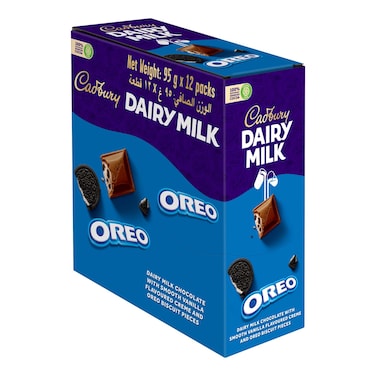 شيكولاتة كادبوري ديري ميلك بالأوريو - 95جم - 12 عبوة
