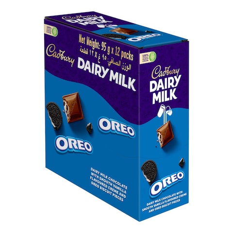Cadbury Dairy Milk Oreo Chocolate - 95 grams - 12 Pieces