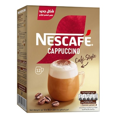  نسكافيه جولد كابتشينو سريع التحضير – 18.5 جرام في 12 كيس