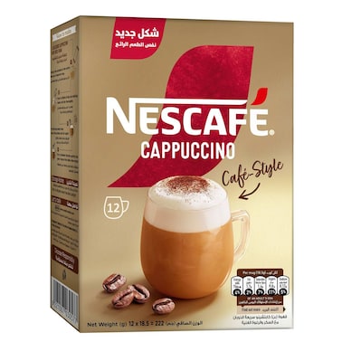  نسكافيه جولد كابتشينو سريع التحضير – 18.5 جرام في 12 كيس