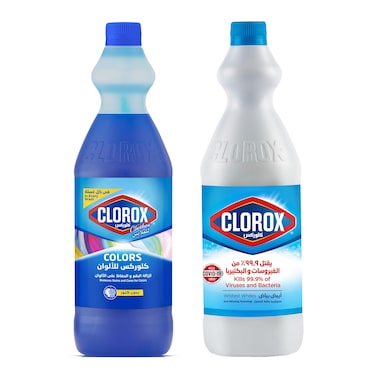  كلوركس مبيض - 950 مل + كلوركس للألوان - 950 مل