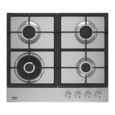 Beko Built In Burners Gas Hob Stainless Steel - 60 cm - HIAW64225SX