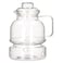 إبريق شاي زجاجي تيرميسيل مع سخان شمعة - 1.5 لتر - شفاف
