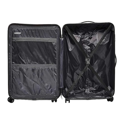American Tourister Brickline Spinner Rolling Luggage Trolley, 80 cm - Black