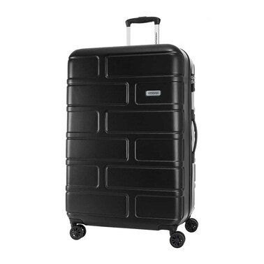 American Tourister Brickline Spinner Rolling Luggage Trolley, 80 cm - Black