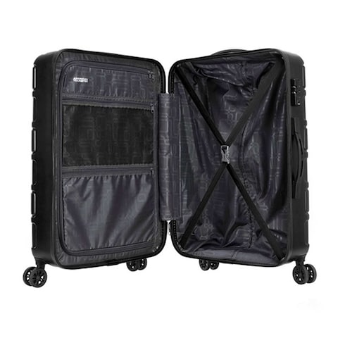 American Tourister Brickline Spinner Rolling Luggage Trolley, 80 cm - Black