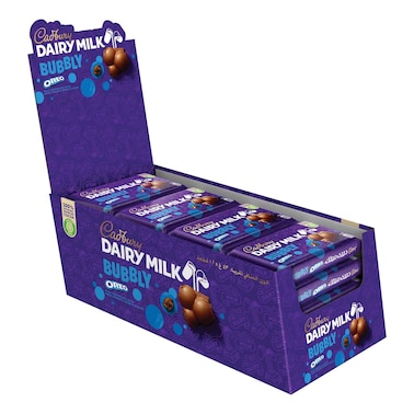 Cadbury Dairy Milk Bubbly With Oreo Chocolate Bar - 43 grams - 12 Pieces