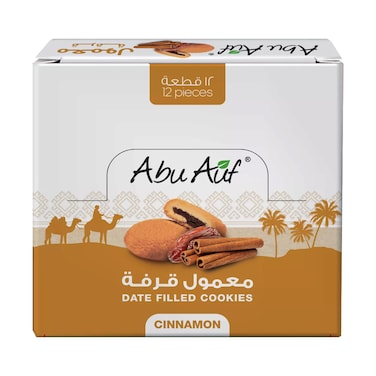 معمول ابو عوف بالتمر والقرفة، 1 قطعة - 12 عبوة