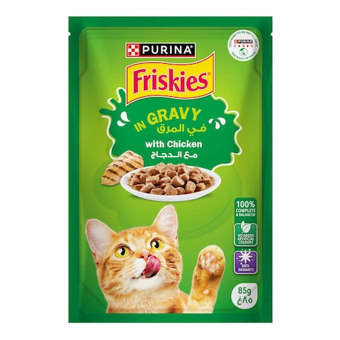Purina Friskies Cat Food With Chicken In Gravy - 85 gm