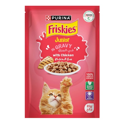 Purina Friskies Junior Cat Food With Chicken In Gravy - 85 gm