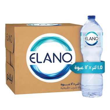 إيلانو كرتونة مياه طبيعية للشرب - 1.5 لتر - 12 زجاجة