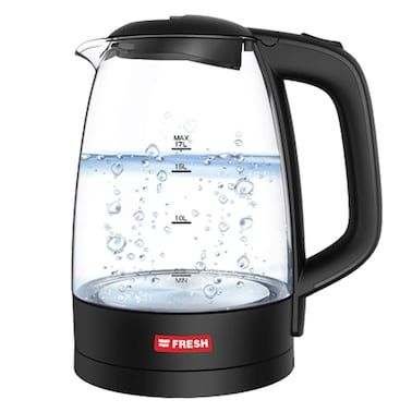 غلاية مياه فريش 1.7 لتر زجاجية - أسود - EGK 17000