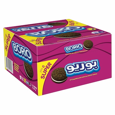 Borio Biscuit Filled with Vanilla - 6 Pieces - 12 Packs