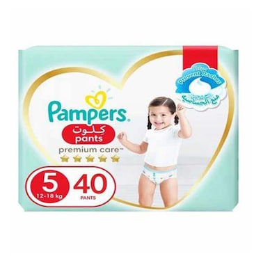 Pampers Premium Care Baby Pants 5 Junior, 12-18 kg - 40 Diapers
