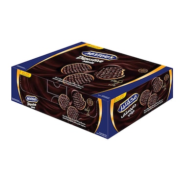 McVitie's Digestive Minis Mini Wheat Biscuits Coated With Dark Chocolate - 12 Pieces