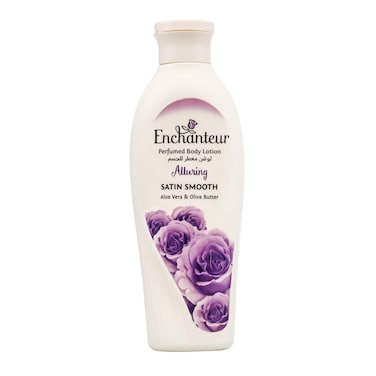 Enchanteur Satin Smooth- Alluring Lotion with Aloe Vera &amp; Olive Butter - 250ml