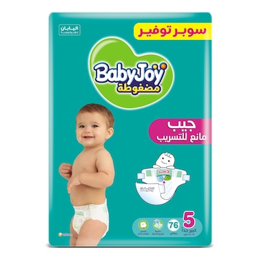 Babyjoy Stretch Diapers - Size 5 Extra Large 14-25 Kg - 76 Diapers