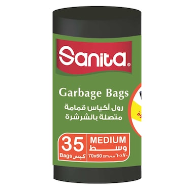 Sanita Trash Bags Roll - 60 x 70 Cm - 35 Bags