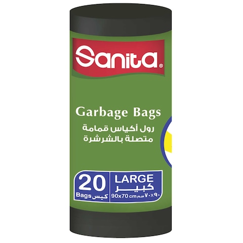 Sanita Trash Bags Roll - 90 x 70 Cm - 20 Bags