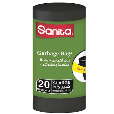 Sanita Trash Bags Roll - 110 x 180 Cm - 20 Bags