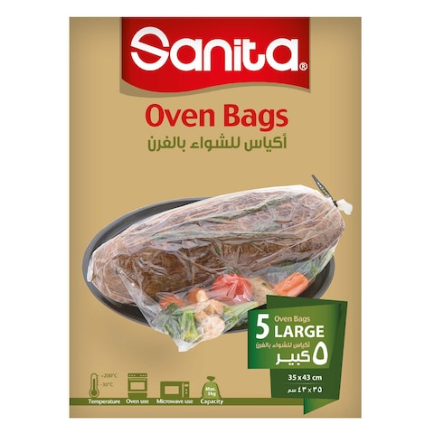 Sanita Large Oven Bags - 35 x 43 Cm - 5 Bags