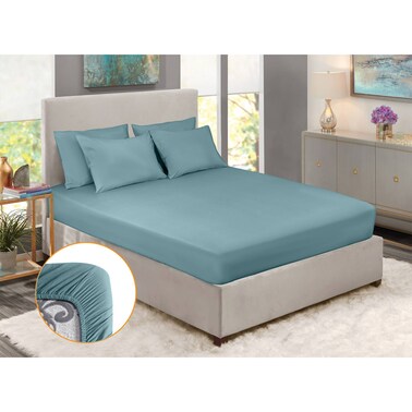 ملاية فوربد بحواف مطاطية - 120 * 200 سم - بترولي