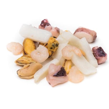 مجموعة مأكولات بحرية مجمدة