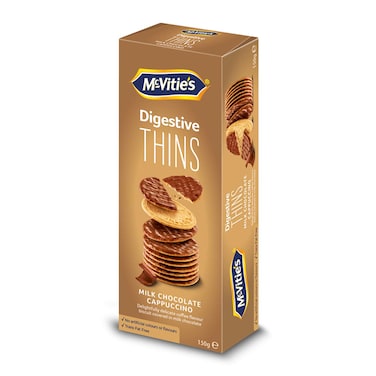Mcvities Digestive Biscuit Thins with Milk Chocolate Cappuccino - 150 gm