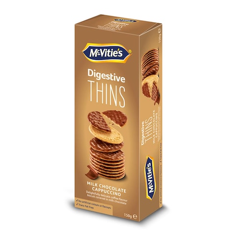 Mcvities Digestive Biscuit Thins with Milk Chocolate Cappuccino - 150 gm