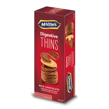 Mcvities Digestive Biscuit Thins - Milk Chocolate Flavor - 150 gram
