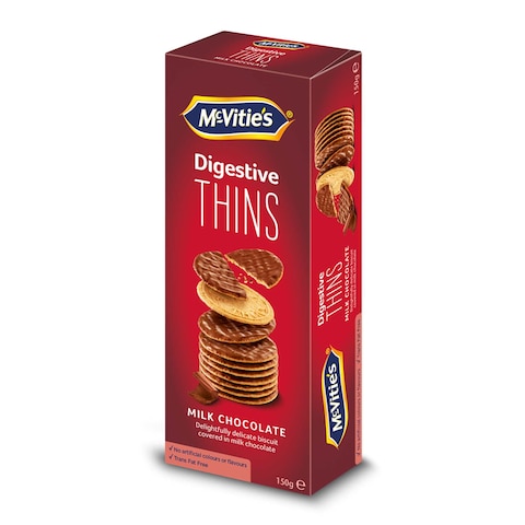 Mcvities Digestive Biscuit Thins - Milk Chocolate Flavor - 150 gram