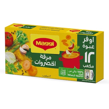 مرقة خضروات من ماجي - 12 مكعب - 108 جرام