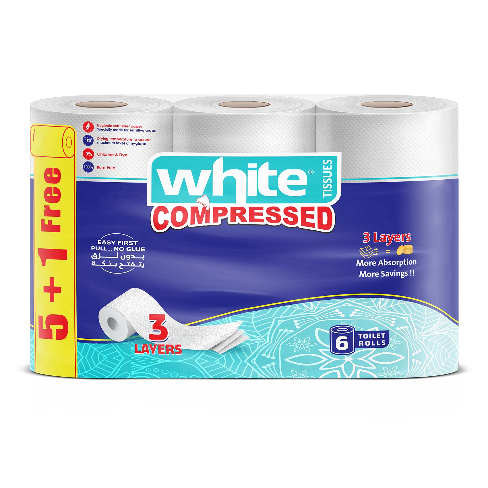 White Compressed Toilet Paper – 6 Rolls White Compressed Toilet Paper – 6 Rolls