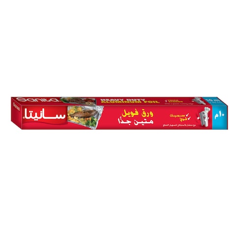 رول ألمونيوم فويل أحمر من سانيتا، 10متر