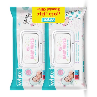 وايت مناديل مبللة - أطفال - 72 منديل مبلل - عبوتين