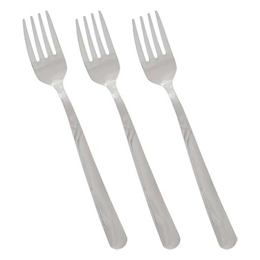 طقم شوك حلويات نيفولام ستانلس ستيل - 3 قطع - فضي