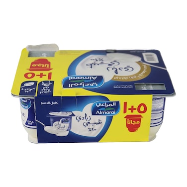 المراعي زبادي طبيعي - 105 جرام - 6 علب