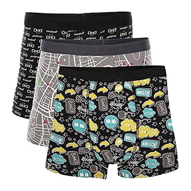 Dice DM201 Printed Boxer For Men - 3XL - 3 Pieces