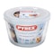 Pyrex Cook &amp; Freeze Glass Round Dish with Plastic Lid - 0.60 Liter - 12 Cm