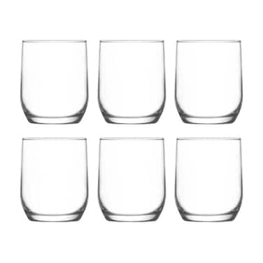 طقم اكواب زجاجية لاف سود - 205 مل - 6 قطع