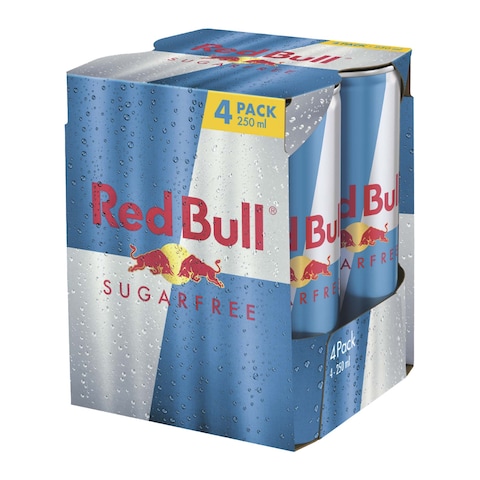Red Bull Energy Drink - Sugar Free - 250ml - 4 Pack