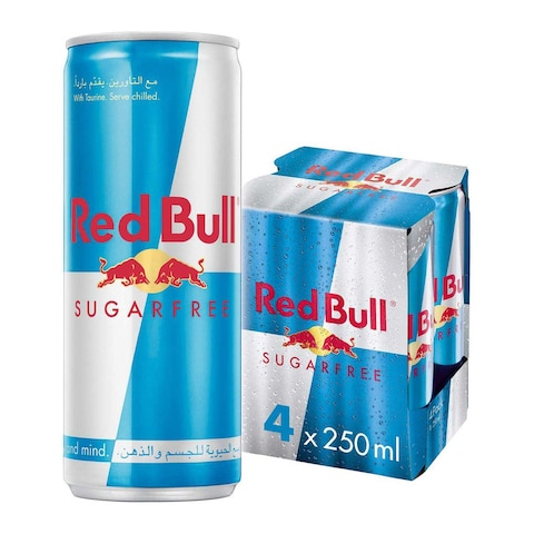Red Bull Energy Drink - Sugar Free - 250ml - 4 Pack