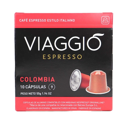 Viaggio Espresso Colombia Coffee Capsules Intensity 12 - 10 Capsules