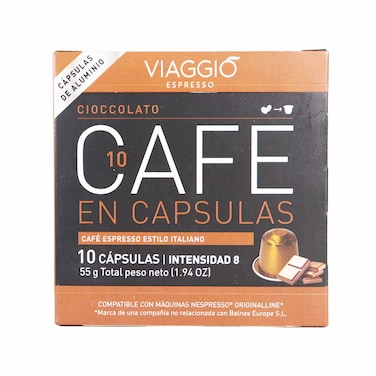 فياجيو كبسولات قهوة اسبريسو كثافة 10 بنكهة الشوكولاتة - 10 كبسولات