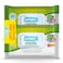 White Antibactrial Wipes- 50 Wipes - Lemon Scent - 2 Pieces